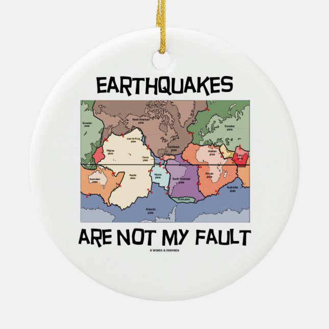 Ornement En Céramique Les tremblements de terre ne sont pas mon défaut (Dos)