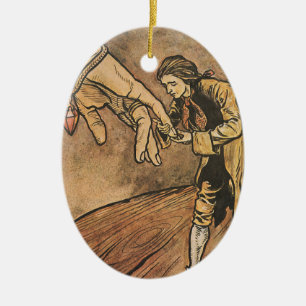 Ornement En Céramique Les voyages de vintage Gulliver par Arthur Rackham