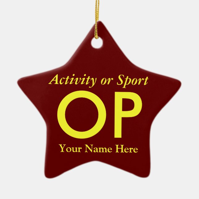 Ornement En Céramique Lettre de Varsité du collège ou du secondaire Keep (Devant)