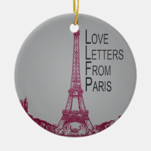 Ornement En Céramique Lettres d'amour de Paris