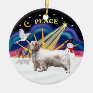 Ornement En Céramique Lever du soleil de Noël - Espagnol du combre