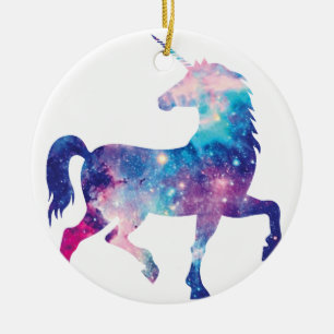 Ornement En Céramique Licorne magique scintillante