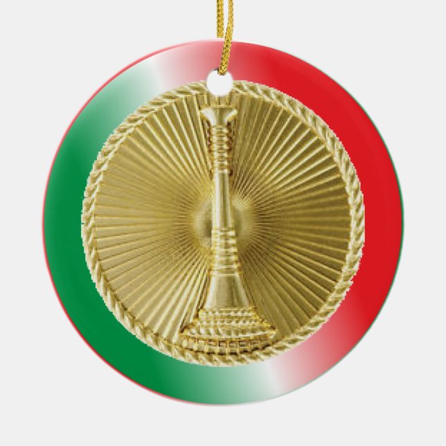 Ornement En Céramique Lieutenant du service des incendies (Devant)