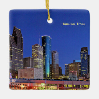 Ornement En Céramique Ligne d'horizon de Houston, Texas