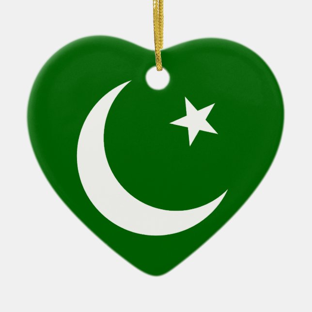 Ornement En Céramique Ligue musulmane du Pakistan, drapeau de la (Devant)