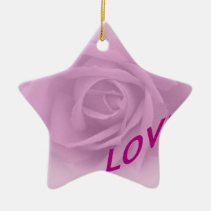 Ornement En Céramique Lilac Rose pour l'amour