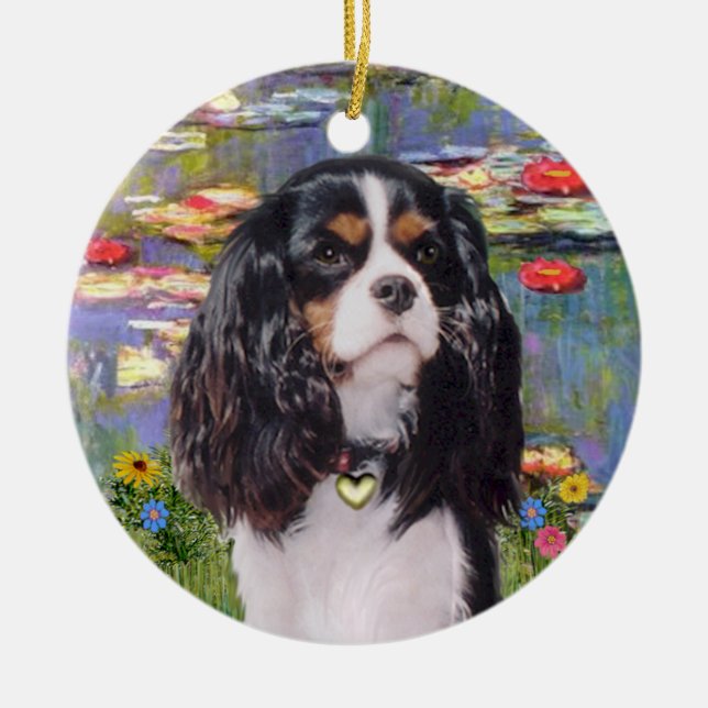 Ornement En Céramique Lilies 2 - Cavalier (trois couleurs) (Devant)