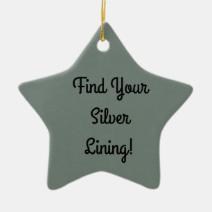 Ornement En Céramique Linage Argent Embellisté