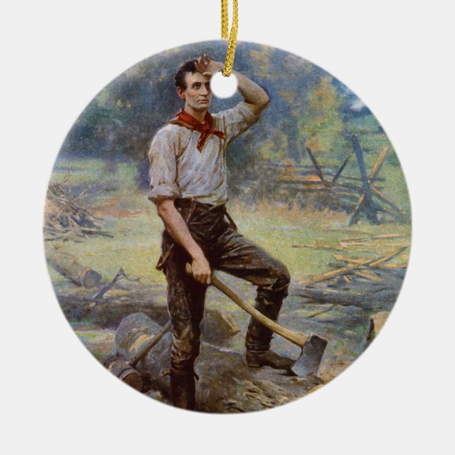 Ornement En Céramique Lincoln le diviseur de rail par Jean L. Gerome (Devant)