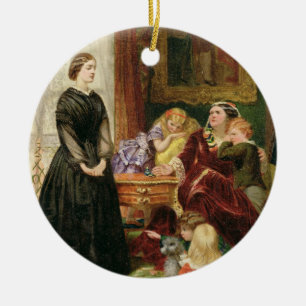 Ornement En Céramique L'institutrice, 1860 (huile sur la toile)
