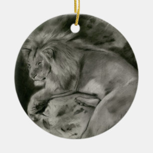 Ornement En Céramique Lion