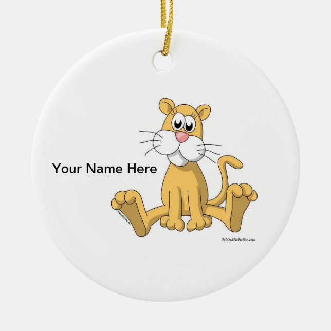 Ornement En Céramique Lion - Femme (Devant)