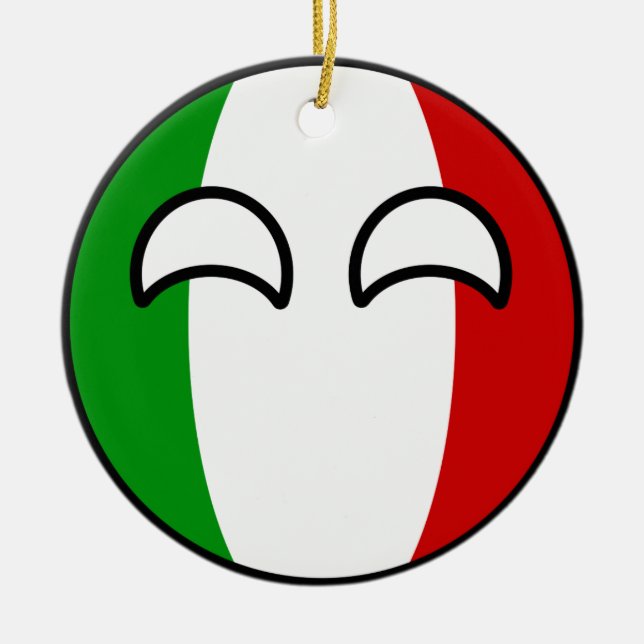 Ornement En Céramique L'Italie Geeky tendante drôle Countryball (Devant)