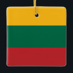 Ornement En Céramique Lithuania (Lithuanian) Flag<br><div class="desc">Customizable World Flag Products - Please feel free to add your own text.</div>