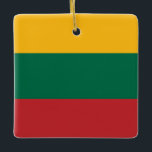 Ornement En Céramique Lithuania (Lithuanian) Flag<br><div class="desc">Customizable World Flag Products - Please feel free to add your own text.</div>