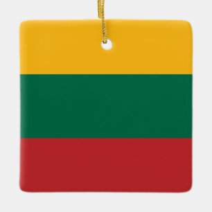 Ornement En Céramique Lithuania (Lithuanian) Flag