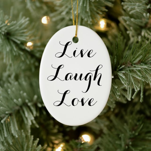 Ornement En Céramique Live Laugh Love Ornament (Arbre)