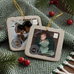 Ornement En Céramique Livraison Mignonne Parcelle Bébé Faire-part de nai<br><div class="desc">Un joli ornement unique de gardien de faire-part de naissance pour décorer votre arbre de Noël. Il fait aussi un cadeau unique pour la famille à chérir. Célébrez l'arrivée de votre nouveau petit membre de la famille avec notre simple colis de Noël photo faire-part de naissance ornement de Noël. Le...</div>