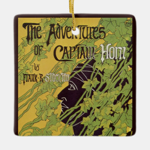 Ornement En Céramique Livre Art Nouveau vintage, Captain Horn Adventures