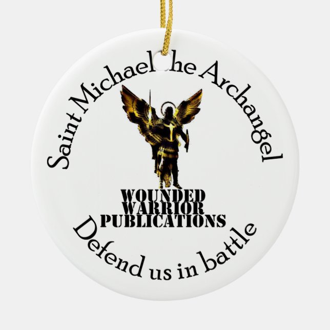 Ornement En Céramique Logo blessé officiel de publications de guerrier (Devant)