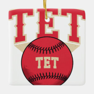 Ornement En Céramique Logo de baseball TET