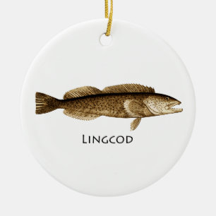 Ornement En Céramique Logo de Lingcod