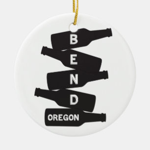 Ornement En Céramique Logo de pile de bouteille à bière de l'Orégon d