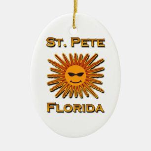 Ornement En Céramique Logo de St Peter la Floride Sun
