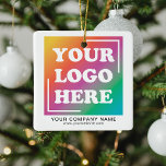 Ornement En Céramique Logo d'entreprise Noël promotionnel<br><div class="desc">Décorez un bureau,  une boutique ou un arbre de Noël d'affaires avec ces ornements promotionnels de logo personnalisés. Quelle façon amusante et excellente de promouvoir votre entreprise pendant les fêtes de fin d'année ou de les donner à l'équipe emploie comme cadeau de conservation.</div>