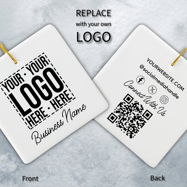 Ornement En Céramique Logo d'entreprise personnalisé Entreprise Cool mod (Créateur téléchargé)