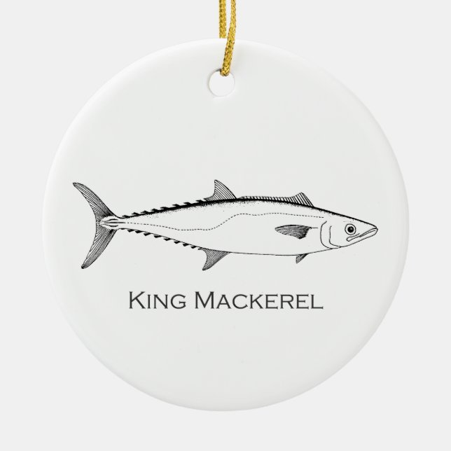Ornement En Céramique Logo King Mackerel (Devant)