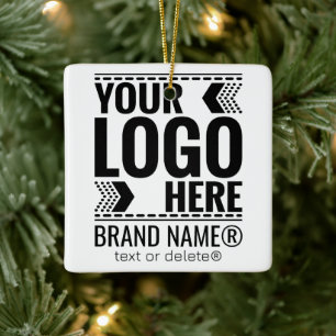 Ornement En Céramique Logo personnalisé, logo d'entreprise ou de marque
