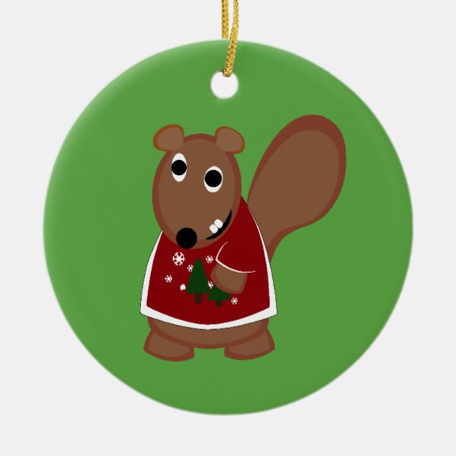 Ornement En Céramique l'ornement de casse-noix (Devant)