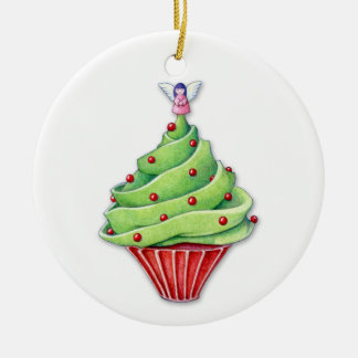 Ornement En Céramique L'ornement de Noël des Cupcake