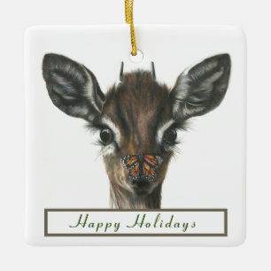 Ornement En Céramique L'Ornement des Baisers à papillon