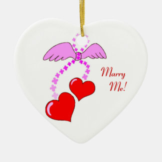 Ornement En Céramique L'ornement des coeurs de Valentine