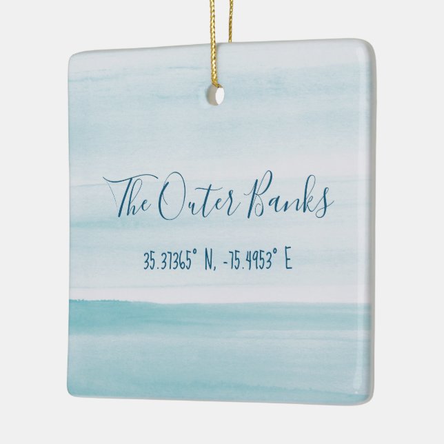 Ornement En Céramique L'ornement personnalisé des Outer Banks (Gauche)