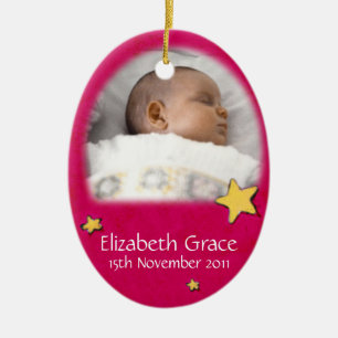 Ornement En Céramique L'ornement rouge de Noël d'ange de bébé possèd
