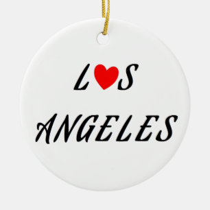 Ornement En Céramique Los Angeles coeur