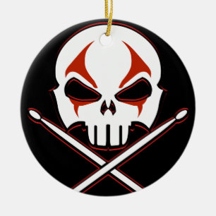 Ornement En Céramique Lourd Ornament métallique Roche & Rouleau Drummer