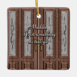 Ornement En Céramique Love Knocks Sur L'Ornement De Porte Avant