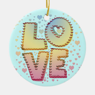 Ornement En Céramique Love Lettres ornament
