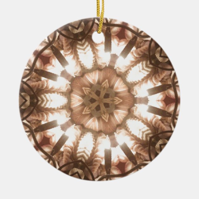 Ornement En Céramique Lumière Joyeux sapin de Noël Lumières Kaleidoscope (Devant)