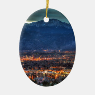 Ornement En Céramique Lumières de Colorado Springs