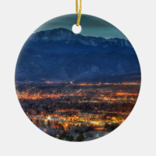 Ornement En Céramique Lumières de Colorado Springs