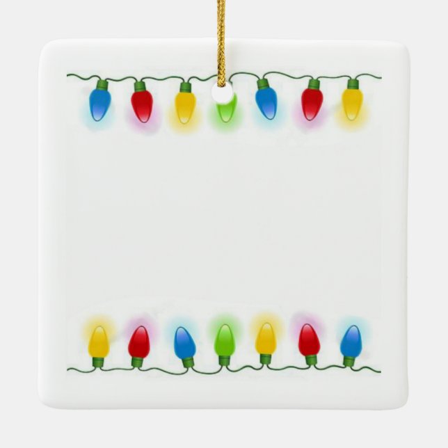 Ornement En Céramique Lumières de Noël (Dos)