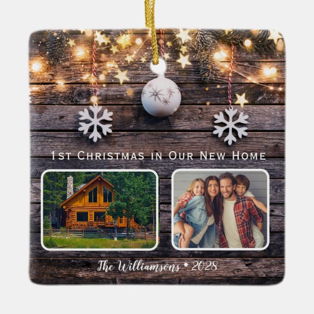 Ornement En Céramique Lumières rustiques en bois 2 photo Nouveau domicil (Devant)