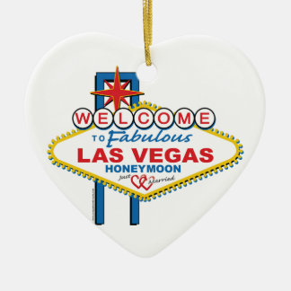 Ornement En Céramique Lune de miel de Las Vegas