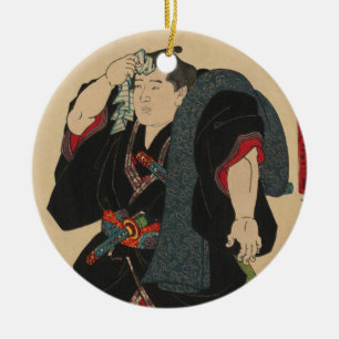 Ornement En Céramique Lutteur Somagahana Fuchiemon de sumo