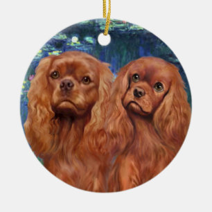 Ornement En Céramique Lys 5- Deux cavaliers de rubis